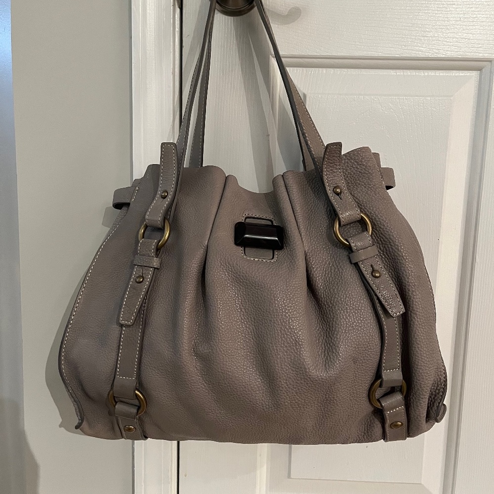 Jcrew Grey Leather Bag
